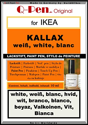 Q-Pen Ausbesserungsfarbe passend für Ikea KALLAX weiß - white - blanc von Q-Pen Original