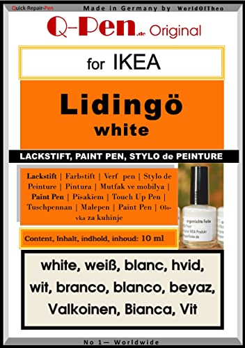 Q-Pen Ausbesserungsfarbe passend für Ikea LIDINGÖ weiß - white - blanc von Q-Pen Original