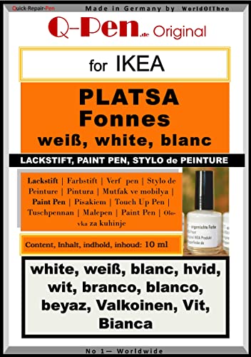 Q-Pen Ausbesserungsfarbe passend für Ikea PLATSA FONNES weiß - white - blanc von Q-Pen Original