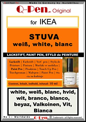 Q-Pen Ausbesserungsfarbe passend für Ikea STUVA weiß - white - blanc Q-Pen Ausbesserungsfarbe passend für Ikea STUVA weiß - white - blanc von Q-Pen Original