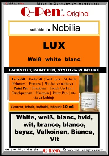 Q-Pen Ausbesserungsfarbe passend für nobilia LUX weiß - white - blanc von Q-Pen Original