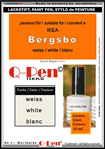 Q-Pen Original Lackstift for IKEA Bergsbo white - Touch-up Paint by von Q-Pen Original