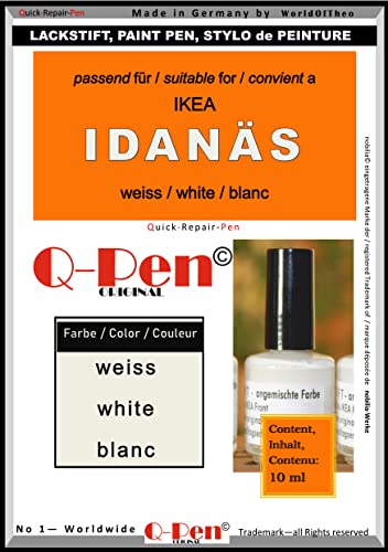 Q-Pen Original Lackstift for IKEA IDANÄS white - Touch-up Paint by von Q-Pen Original