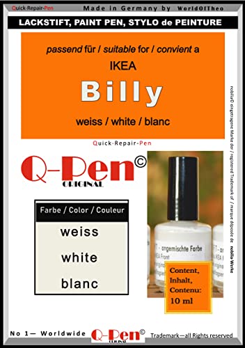 Q-Pen Original Lackstift for Ikea Billy white - touch-up paint by von Q-Pen Original
