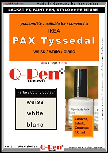 Q-Pen Original Touch-up Paint for IKEA PAX Tyssedal white - Lackstift by von Q-Pen Original