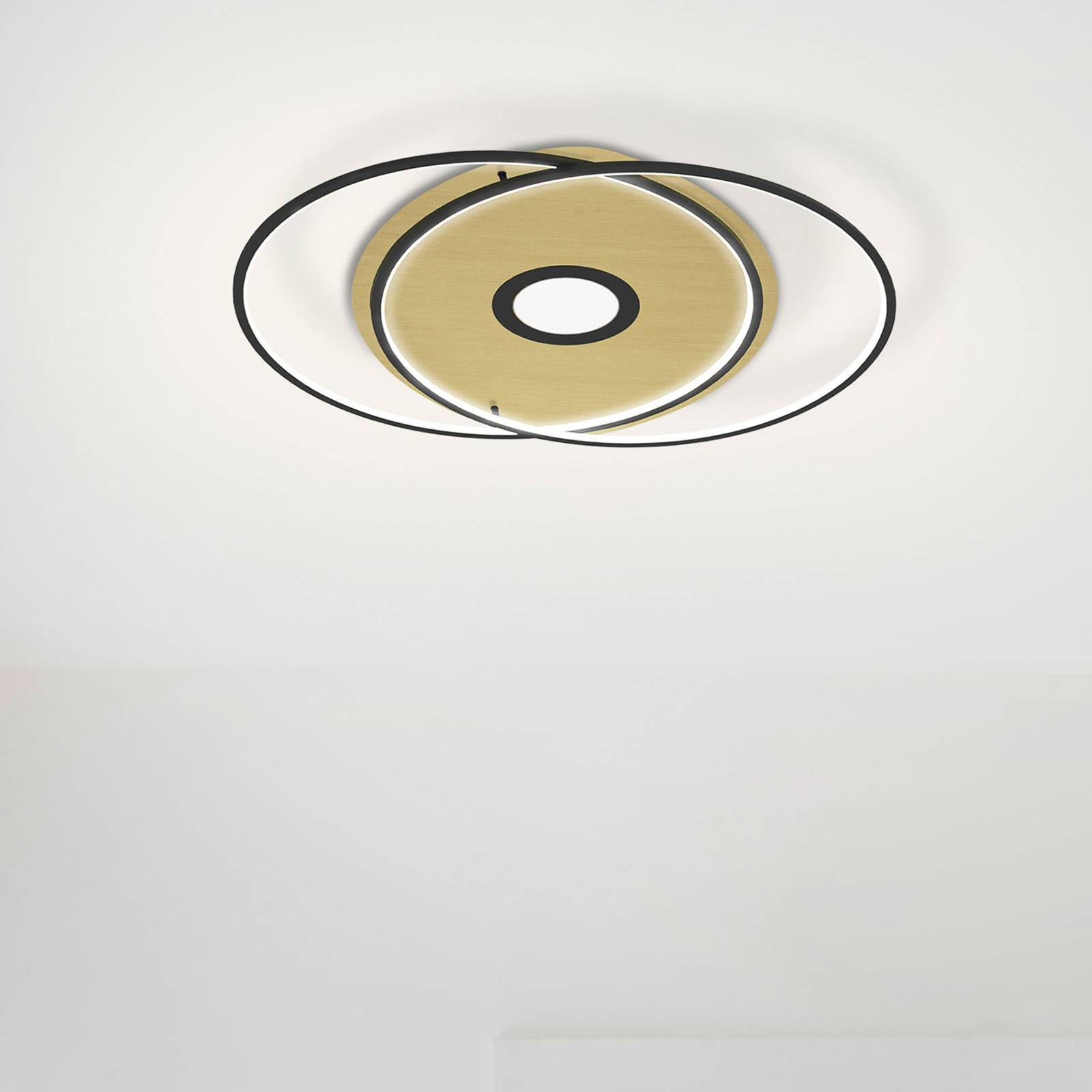 Paul Neuhaus Q-AMIRA LED-Deckenlampe oval, schwarz von Q-Smart-Home