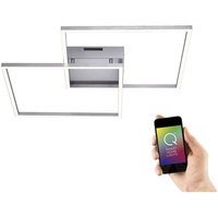 Q-smart - led Deckenleuchte Q-Inigo in Silber tunable white inkl. Fernbedienung 527 x 527 mm - Silber von Q-SMART