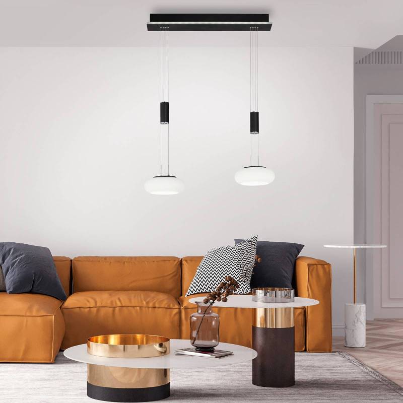 Paul Neuhaus Q-ETIENNE LED-Hängelampe 2fl, schwarz von Q-Smart-Home