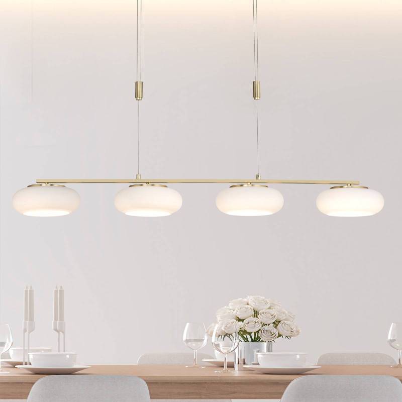 Paul Neuhaus Q-ETIENNE LED-Hängelampe 4fl, messing von Q-Smart-Home