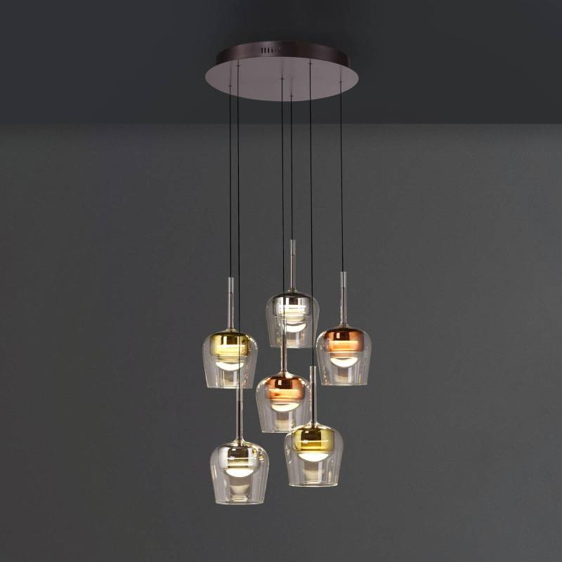 Paul Neuhaus Smart-LED-Hängelampe Q-Kon multicolor 6-flammig von Q-Smart-Home