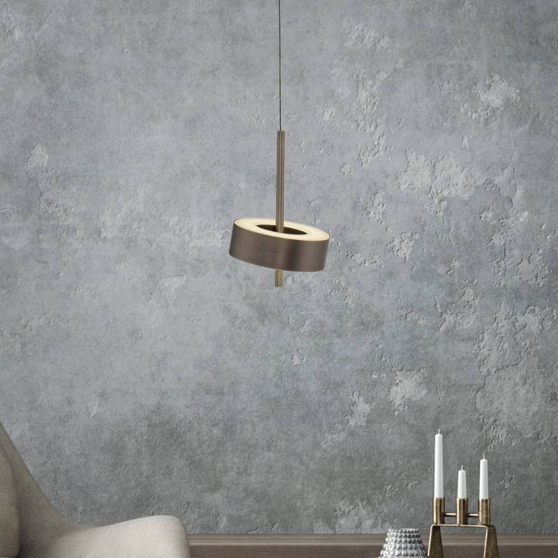 Paul Neuhaus Smart-LED-Hängelampe Q-Rotate dunkelbraun Ø14cm von Q-Smart-Home