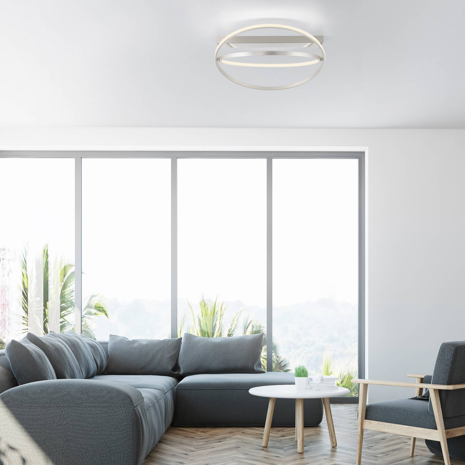 Paul Neuhaus Q-Beluga LED-Deckenleuchte, stahl von Q-Smart-Home