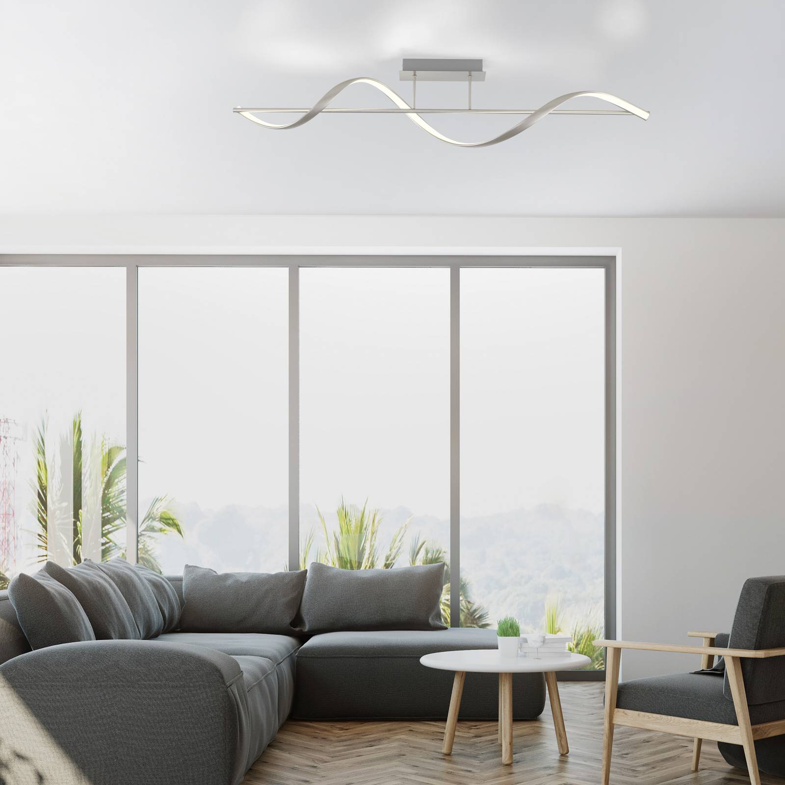 Paul Neuhaus Q-Swing LED-Deckenleuchte, stahl von Q-Smart-Home