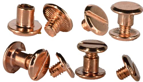 Buchschrauben 10mm | 20Stück | rose gold | von Q Tools