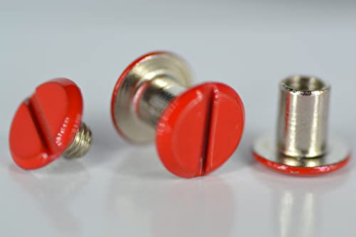 Buchschrauben 5mm | 20 Stück | rot | verschiedene Farben verfügbar von Q Tools