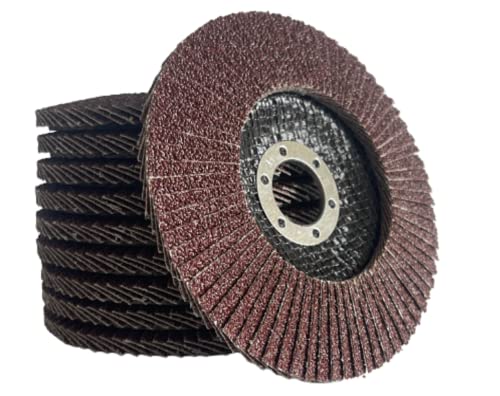Q Tools® 10x Fächerscheibe 125 für den Winkelschleifer 125 | Korn 180 | Schleifscheiben 125mm Winkelschleifer |Schleifscheiben als Winkelschleifer Zubehör | fächerscheibe 125 Metall von Q Tools