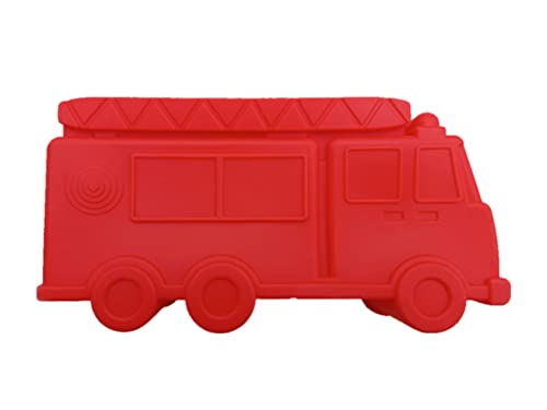 Q-Town Backform Feuerwehr Silikonform für Kuchen Fire Truck Kuchenform 26x13x7cm Motivform Feuer Einsatz FFW Feuerwehrmann Brot Gelee Schokolade Dessert besondere Form LFGB zertifiziert NEU von Q-Town