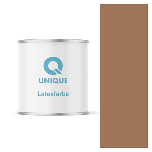 Q UNIQUE Latexfarbe 2L (ca.14m2) Braun Innenfarbe Wandfarbe Deckenfarbe Klasse 3 Mattfarbe Scheuerfest Hohe Deckkraft von Q UNIQUE
