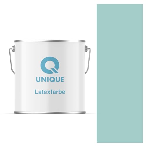 Q UNIQUE Latexfarbe 5L (ca.35m2) Minzblau Innenfarbe Wandfarbe Deckenfarbe Klasse 3 Mattfarbe Scheuerfest Hohe Deckkraft von Q UNIQUE