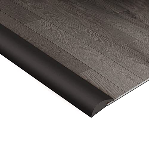 Q&A PVC Selbstklebend Abdeckleiste,Abdeckleisten Für fußböden Selbstklebend 2M/1M,PVC Abdeckleiste Selbstklebend übergangsprofil Boden-Leiste,Laminat Fußboden Spalt (10MM/2M,Black) von Q&A