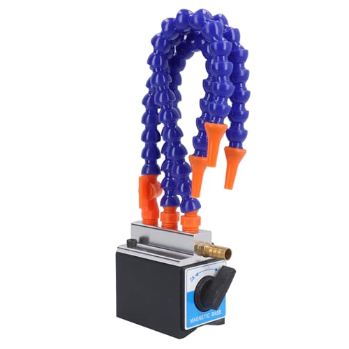 QANYEGN Nebelkühlmittel Schmierungspray -Sprühsystem, Magnetbasishalter mit Kühlmittelrohr, Gravurmaschinenkühlsprühgerät Magnetischer Basishalter G1/4 in G1/2 -Out 3 Löcher von QANYEGN