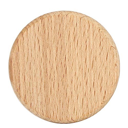 QANYEGN 50 Stück Runde Holzkreise, Runde Naturholzscheiben, Unlackierte Runder Scheiben 6cm Durchmesser, Blanko Holzplatten als DIY Dekoration, Untersetzer und Handwerk Malerei von QANYEGN