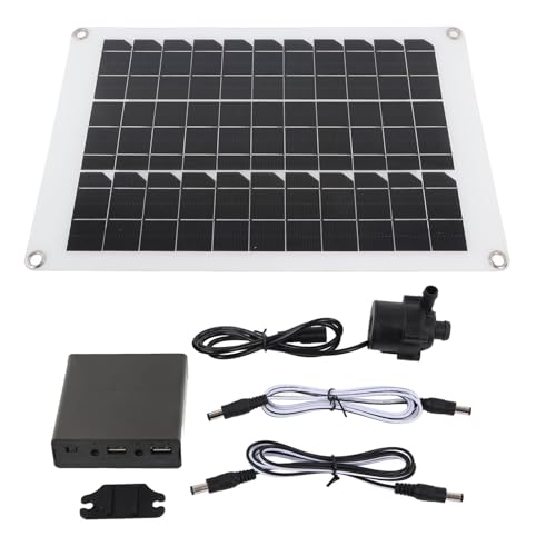QANYEGN Solarbrunnenpumpen-Set, Solarpanel-Wasserpumpe, 20-W-Panel-betriebenes Wassertauchboot für Vogelbad, Fischteich, Garten, Hydrokultur QANYEGN Solarbrunnenpumpen-Set, Solarpanel-Wasserpumpe, 20-W-Panel-betriebenes Wassertauchboot für Vogelbad, Fischteich, Garten, Hydrokultur von QANYEGN