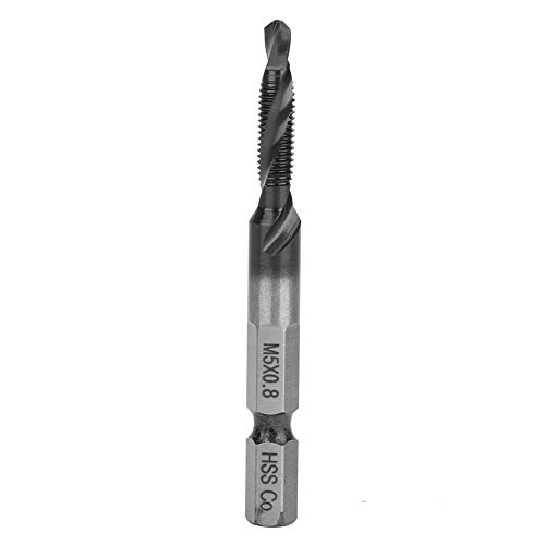 QanyEGN -Kombination TAP und Schraubendreher, zusammengesetzte Tippschraubendreherbohrung und Klopfen integrierter Dril -Bit -Set (M5*0.8 (TIAIN)) von QANYEGN