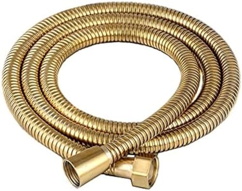 1–2 m goldener Ersatz-Brauseschlauch aus Edelstahl(1M) von QAONEAY