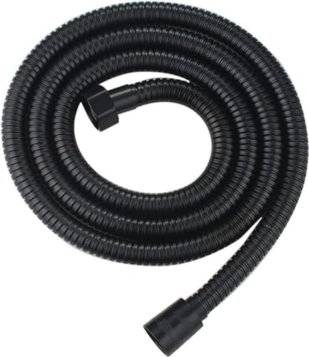 Ersatz-Brauseschlauch, 1–2 Meter, flexibler Brauseschlauch aus schwarzem Edelstahl(2M) von QAONEAY