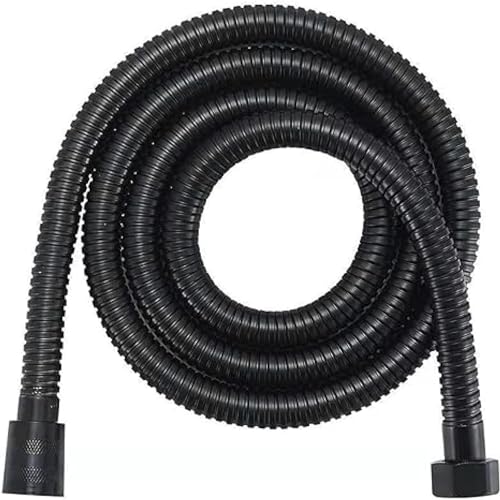 Ersatz-Brauseschlauch, schwarzer 1–1,5 m Brauseschlauch, auslaufsicher und knicksicher(2M) von QAONEAY