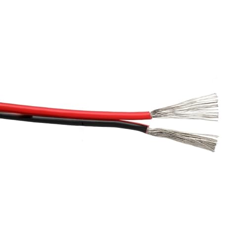 Flexibles DIY-Netzkabel for LED-Leuchten, zweiadriges schwarz-rotes Anschlusskabel, doppeladriges paralleles LED-Kabel mit rotem und schwarzem Verlängerungsstecker (Größe: 1 m, Farbe: 12 AWG)(20AWG) Flexibles DIY-Netzkabel for LED-Leuchten, zweiadriges schwarz-rotes Anschlusskabel, doppeladriges paralleles LED-Kabel mit rotem und schwarzem Verlängerungsstecker (Größe: 1 m, Farbe: 12 AWG)(20AWG) von QAONEAY