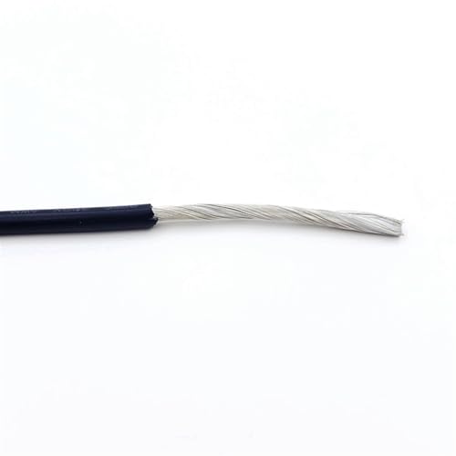 Flexibles Kabel, 2 m, UL1533-geschirmtes Kabel, 32 30 28 26 24 22 18 AWG, Kupfer-Signalschirmkabel for elektronische Geräte, einadrig for Kanal-Audio-Lautsprecher-Verlängerungsstecker (Farbe: Grau, Gr von QAONEAY
