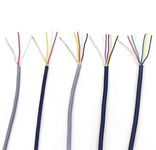 Kabel flexibel 1 Meter Audio-Kopfhörerleitung, UL2547 PVC-Kanal-Kupfer-Steuerkabel, 32 30 28 26 24 22 20 AWG 2 3 4 5 6 7 Adern Grau geschirmter Signaldraht-Verlängerungsstecker (Größe: 32 AWG x 1 Mete Kabel flexibel 1 Meter Audio-Kopfhörerleitung, UL2547 PVC-Kanal-Kupfer-Steuerkabel, 32 30 28 26 24 22 20 AWG 2 3 4 5 6 7 Adern Grau geschirmter Signaldraht-Verlängerungsstecker (Größe: 32 AWG x 1 Mete von QAONEAY