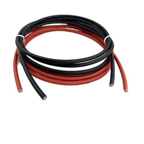 Kabel flexibel 10/12/14AWG Solarkabel 6/4/2,5 mm2 Solarpanel-Verlängerungskabel, Kupferdraht Schwarz und Rot mit Solaranschluss-Verlängerungsstecker (Größe: 1 m Schwarz und 1 m Rot, Farbe: 10 AWG-6 mm von QAONEAY