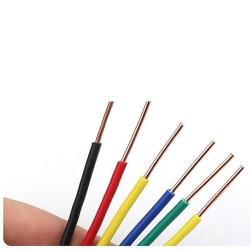 Kabel flexibel 18AWG Elektrokabel 18AWG Massivkupferdraht 220V 380V Stromkabel Einadrige Kabel Verlängerungsstecker (Farbe: Rot, Größe: 10 Meter)(Yellow,90meter) von QAONEAY