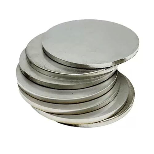 Runde Scheibe aus Edelstahl, 4 Stück runde Platten aus Edelstahl 316L, Durchmesser 50 mm, runde Blechscheibe, Dicke 2 mm, 3 mm, runde Scheibe (50 mm x 3 mm)(50mmx2mm) von QAONEAY