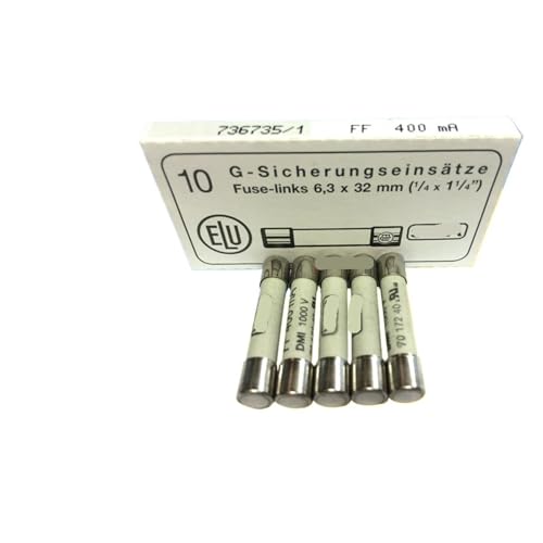 Sicherung 1000 V 400 mA 630 800 Multimetersicherung – FF-Patronensicherung als Ersatz for andere digitale Multimeter, 30 kA Ausschaltvermögen(Ff1a) von QAONEAY