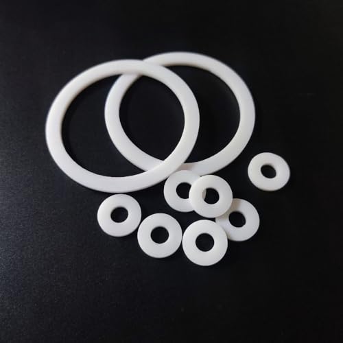 Silikonkautschukplatte, 10 Stück ID 6 8 14 mm Dicke 2 mm Kunststoff-Dichtungsring, PTFE-Dichtungs-Unterlegscheibe (12 x 16 x 2 mm)(20x24x2mm) von QAONEAY