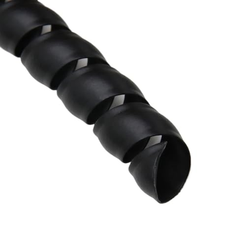 Spiralschutz, 10 mm, 12 mm, 14 mm, flexible Spiralwicklung, Wickelleitung, Hülsenabdeckung, Rohrschutz, Kabel, Draht-Organizer, Rohrschutz, umwickelt Kabel (rot, ID 14 mm, 2 Meter)(Black,ID 10mm 10 Me von QAONEAY