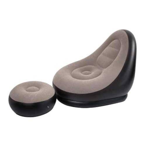QAQCDAHJI Aufblasbares Loungesessel- und Hocker-Set for Erwachsene und Kinder, Luftsofa, perfekt for Spiele, Lesen, Camping, Filme von QAQCDAHJI