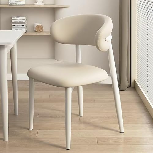 QAQCDAHJI Esszimmerstühle aus Holz, 4er-Set, Moderne, mit Stoff gepolsterte Küchen-Seitenstühle, Esszimmerstuhl im Landhausstil mit Fußrasten, Beige(Beige+White,Set of 4) von QAQCDAHJI