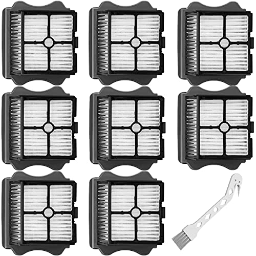 QAQGEAR Filter Bürste Zubehör Ersatzteile Set für Tineco iFloor 3/Floor One S3 Nass-Trocken-Akku-Staubsauger, 8er-Pack HEPA-Filter, 1 Reinigungswerkzeug von QAQGEAR