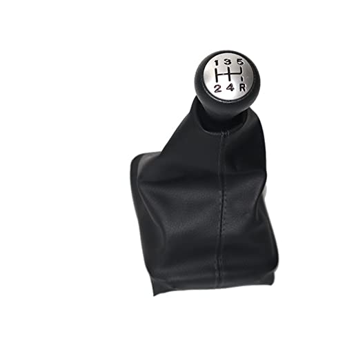 GERGRGB Für Peugeot 206 406 5-Gang Auto Schaltknauf Chrom Leder Auto Schaltknauf Hebel Gaitor Boot Cover GERGRGB (Farbe : 5 Speed 1-2) von QAQMHVCVB
