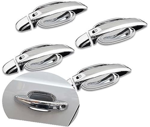 QASULER , for, A4 B8 2009 2010 2011 2012 2013 2014 2015 2016 Autotürgriffabdeckung aus glänzendem Chrom Türaußengriffverkleidung(Silver Handle-bowl) von QASULER