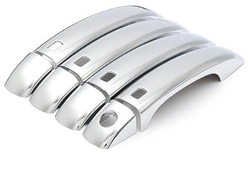 QASULER , for, A4 B8 2009 2010 2011 2012 2013 2014 2015 2016 Kohlefaser-Chrom-Autotürgriffabdeckung Türaußengriffverkleidung(Silver) von QASULER