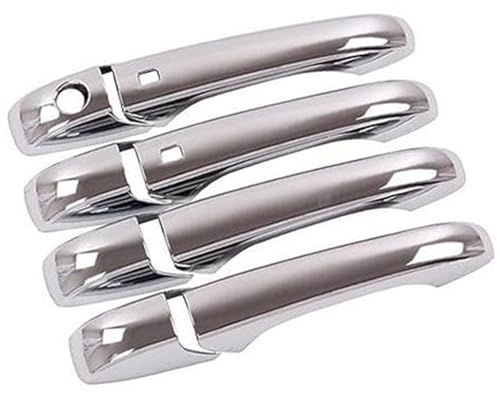QASULER , for Chrysler, 300 300C 2005 2006 2007 2008 2009 2010 Autotürgriffabdeckung aus glänzendem Chrom Türaußengriffverkleidung(Silver 2 Buttons) von QASULER