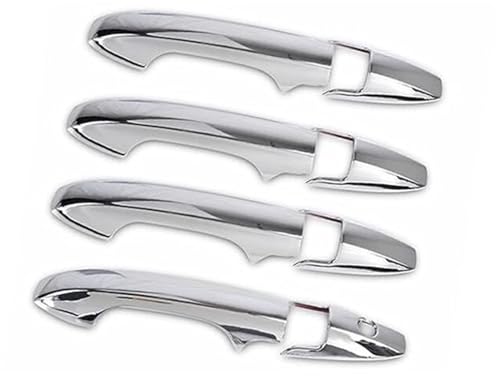 QASULER , for Civic, 2006 2007 2008 2009 2010 2011 Kohlefaser-Chrom-Autotürgriff-Abdeckungsdekor Türaußengriffverkleidung(Silver Handle) von QASULER