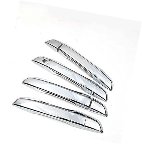 QASULER , for Civic, 2016 2017 2018 2019 Chrom-Carbon-Faser-Stil Türgriffabdeckung Zierleiste Overlay Auto-Styling-Formteil Türaußengriffverkleidung(Silver No Button) von QASULER