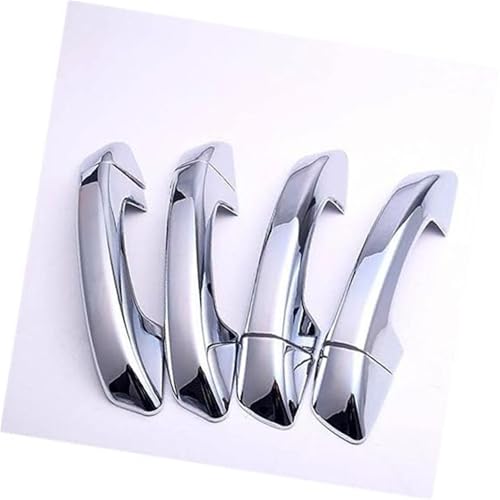 QASULER , for Golf, 6 MK6, for Skoda, for Superb 2009 2010 2011 2012 2013 Neue Kohlefaser-Chrom-Auto-Seitentürgriff-Abdeckungsverkleidung Türaußengriffverkleidung(Silver) von QASULER
